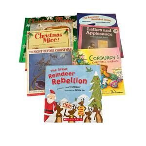 Lot of 7 Childrens Picture Books Holiday Hanukkah Christmas